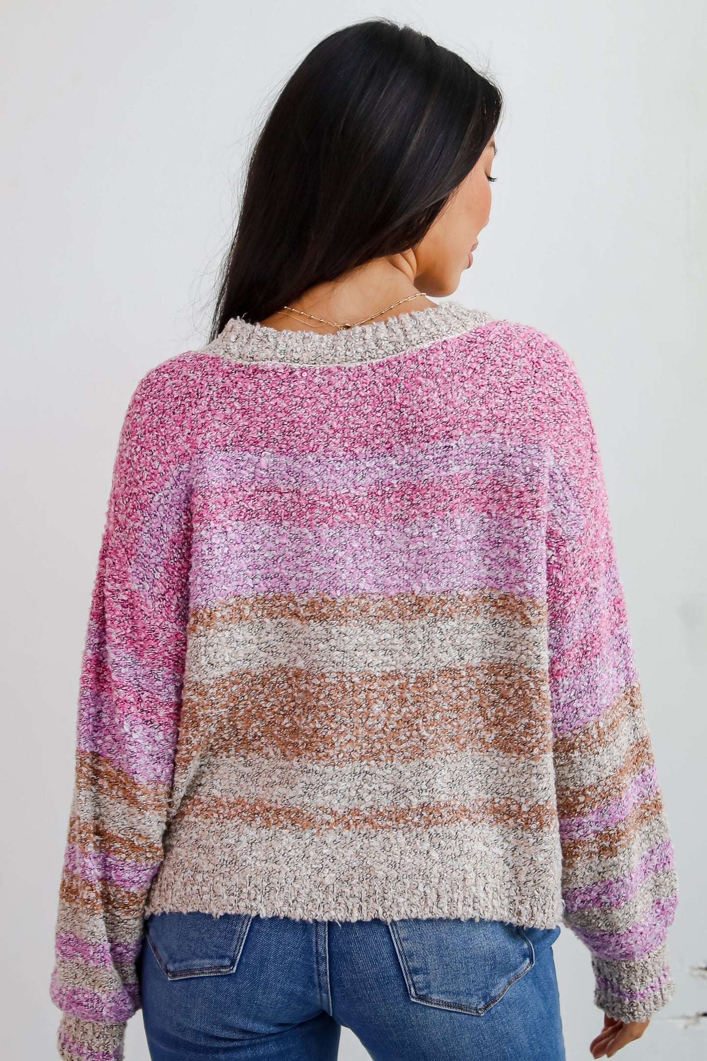 Simply Adoring Pink Striped Sweater