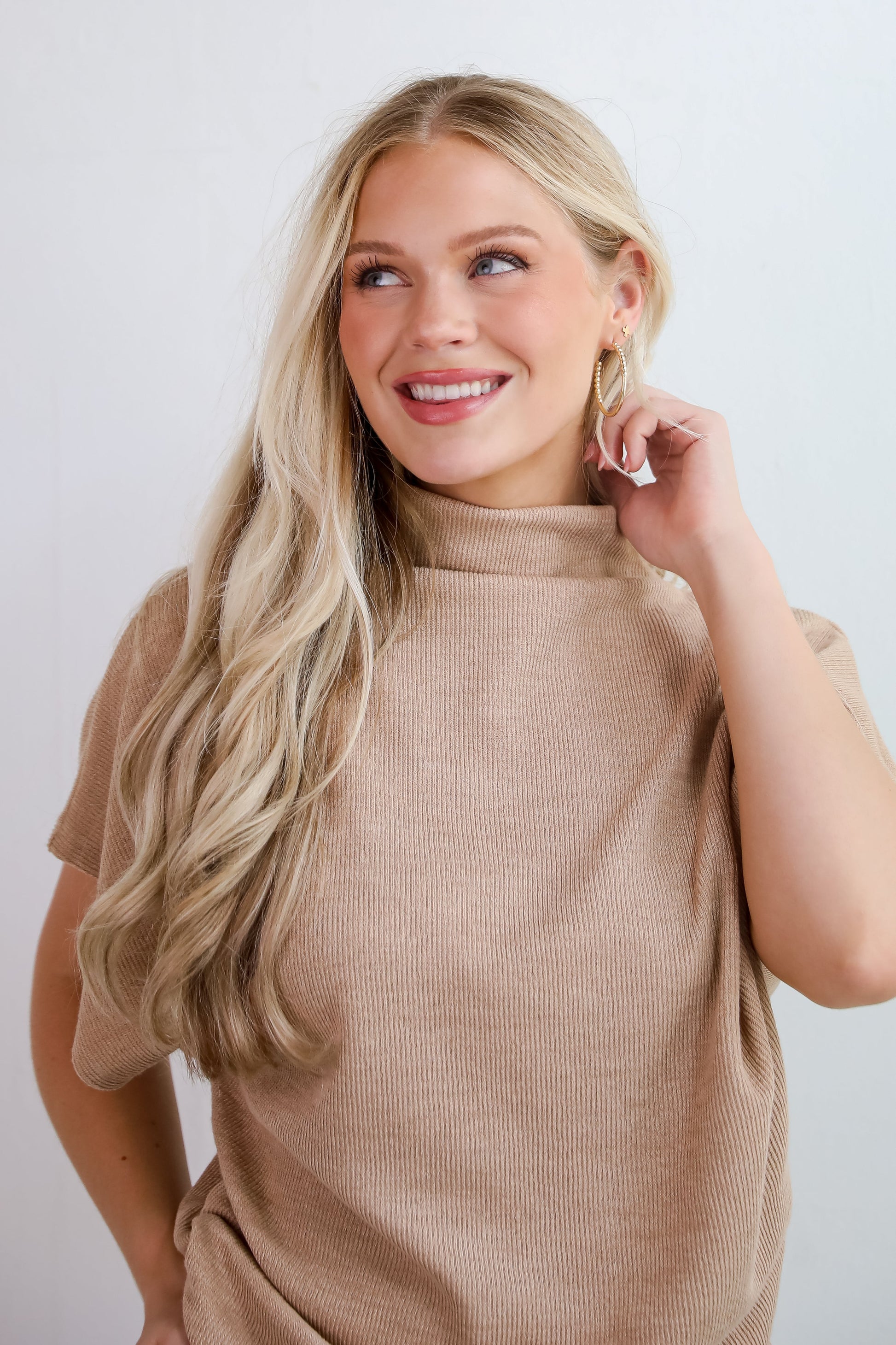 Luxe Coziness Beige Knit Top